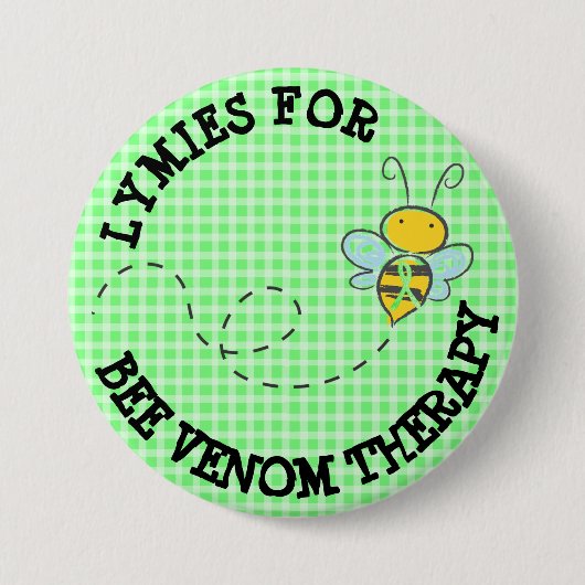 Schaltfläche "Lymies für die Bienenvenom-Therapie" Button (Vorderseite)