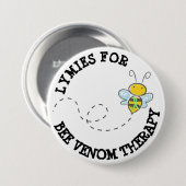 Schaltfläche "Lymies für die Bienenvenom-Therapie" Button (Vorne & Hinten)