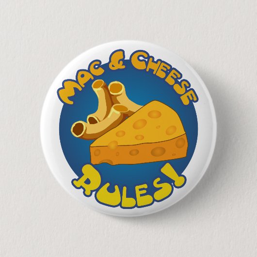 Schaltfläche "Mac & Käse-Regeln" Button (Vorderseite)