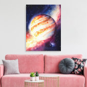 Schaltfläche "Majestic Watercolor Jupiter Art" Leinwanddruck (Insitu (Wohnzimmer))