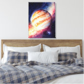 Schaltfläche "Majestic Watercolor Jupiter Art" Leinwanddruck (Insitu (Schlafzimmer))