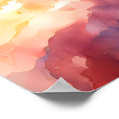 Schaltfläche "Majestic Watercolor Jupiter Art" Poster (Ecke)