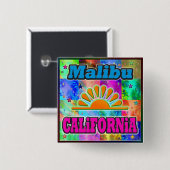 Schaltfläche "Malibu Sun & Palms" Button (Vorne & Hinten)