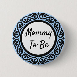 Schaltfläche "Mama zum Blauen und Schwarzen Baby-D Button