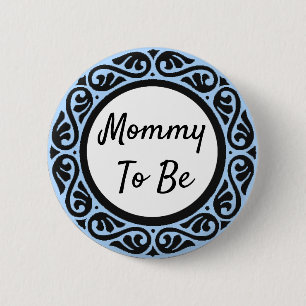 Schaltfläche "Mama zum Blauen und Schwarzen Baby-D Button