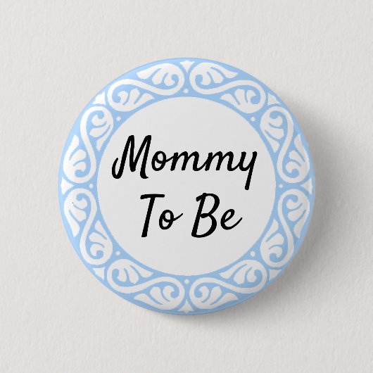 Schaltfläche "Mama zum Blauen und Weißen Baby" Button (Vorderseite)