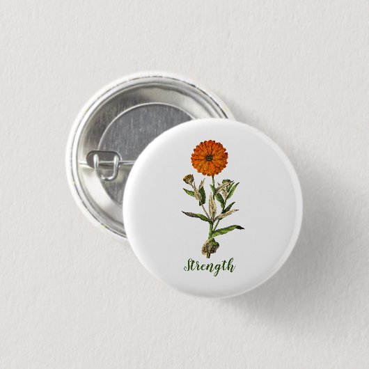 Schaltfläche "Marigold Strength Inspiration Button (Vorne & Hinten)