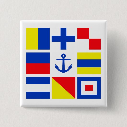 Schaltfläche "Maritime Flaggen" Button (Vorderseite)