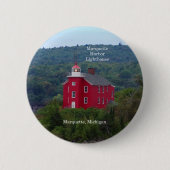 Schaltfläche Marquette Harbour Lighthouse Button (Vorderseite)