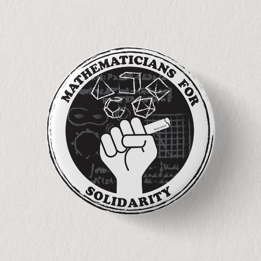 Schaltfläche "Mathematiker für Solidarität" Button (Vorderseite)