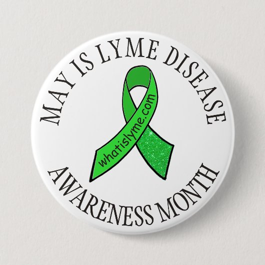 Schaltfläche "May Lyme Disease Awareness Month Rib Button (Vorderseite)