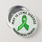 Schaltfläche "May Lyme Disease Awareness Month Rib Button (Vorne & Hinten)