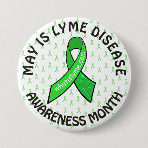 Schaltfläche "May Lyme Disease Awareness Month Rib Button