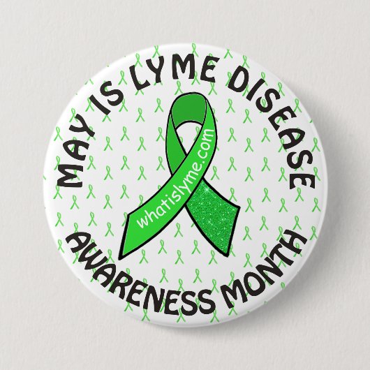 Schaltfläche "May Lyme Disease Awareness Month Rib Button (Vorderseite)