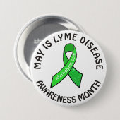 Schaltfläche "May Lyme Disease Awareness Month Rib Button (Vorne & Hinten)