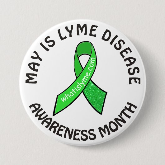 Schaltfläche "May Lyme Disease Awareness Month Rib Button (Vorderseite)