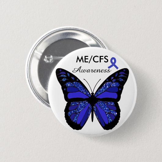 Schaltfläche "ME/CFS Awareness Butterfly" Button (Vorne & Hinten)