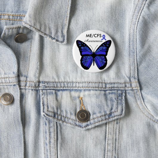 Schaltfläche "ME/CFS Awareness Butterfly" Button (Beispiel)