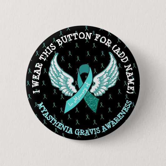 Schaltfläche "Memorial MG Warrier Awareness Ribbon Button (Vorderseite)