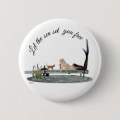 Schaltfläche "Mermaid On Boat Dock" für das Button (Vorderseite)