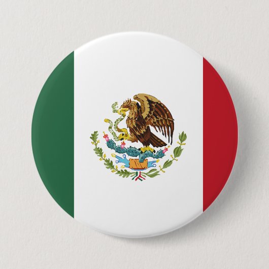 Schaltfläche "Mexico Flag Design"-Button Button (Vorderseite)