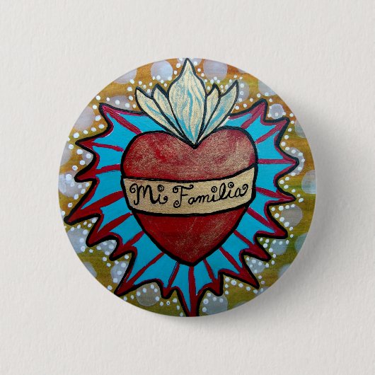 Schaltfläche "Mi Familia" für Milagro Herzdesign Button (Vorderseite)