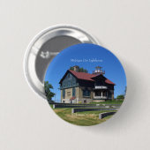 Schaltfläche "Michigan City Lighthouse" Button (Vorne & Hinten)