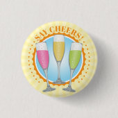 Schaltfläche "Mimosa Colorful Champagne" Button (Vorderseite)