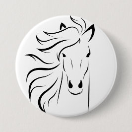 Schaltfläche "Minimalistisch HORSE Zeichn" Button