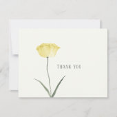 Schaltfläche "Minimalistische Blume" Vielen Dank K Dankeskarte (Vorderseite)