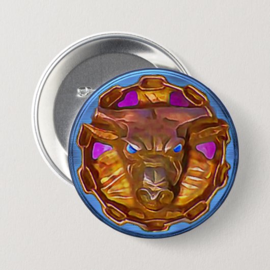 Schaltfläche Minotaur Ice Amulet Button (Vorne & Hinten)