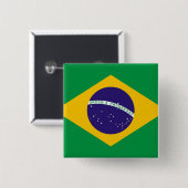 Schaltfläche mit der Flagge Brasiliens Button (Vorne & Hinten)