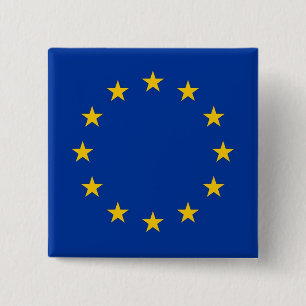 Schaltfläche mit der Flagge der europäischen Gewer Button