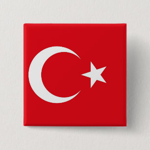 Schaltfläche mit der Flagge der Türkei Button