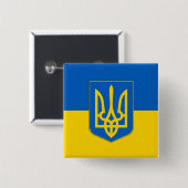 Schaltfläche mit der Flagge der Ukraine Button (Vorne & Hinten)