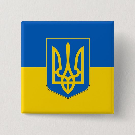 Schaltfläche mit der Flagge der Ukraine Button (Vorderseite)