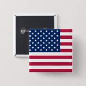 Schaltfläche mit der Flagge der USA Button (Vorne & Hinten)