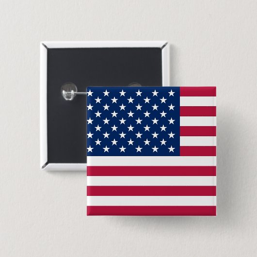 Schaltfläche mit der Flagge der USA Button (Vorne & Hinten)
