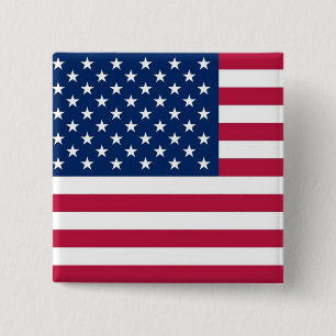 Schaltfläche mit der Flagge der USA Button