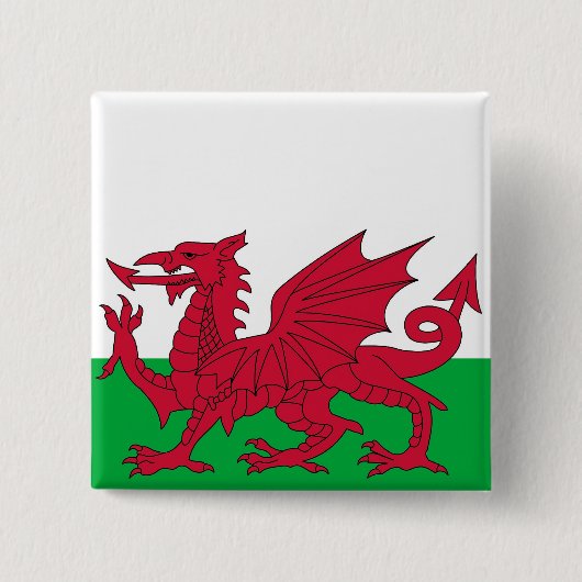Schaltfläche mit der Flagge der Wales Button (Vorderseite)