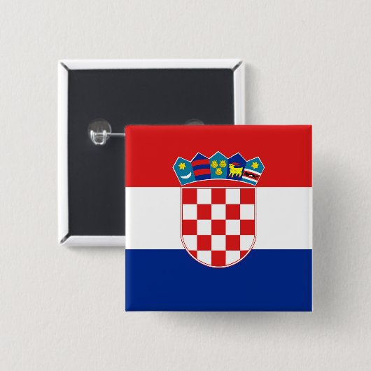 Schaltfläche mit der Flagge Kroatiens Button (Vorne & Hinten)