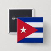 Schaltfläche mit der Flagge Kubas Button (Vorne & Hinten)