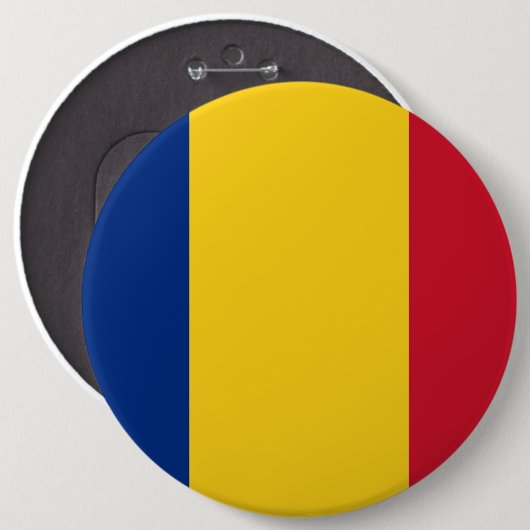 Schaltfläche mit der Flagge Rumäniens Button (Vorne & Hinten)