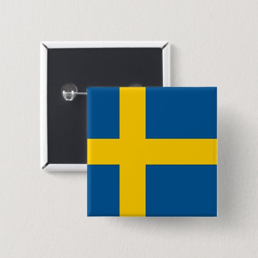 Schaltfläche mit der Flagge Schwedens Button (Vorne & Hinten)