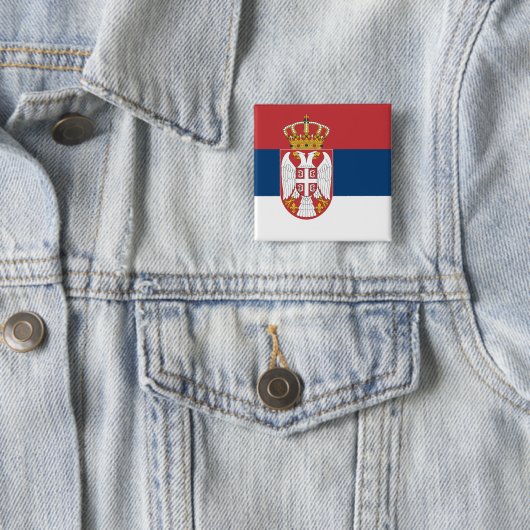 Schaltfläche mit der Flagge Serbiens Button (Beispiel)