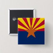 Schaltfläche mit der Flagge von Arizona Button (Vorne & Hinten)