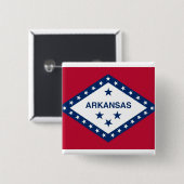 Schaltfläche mit der Flagge von Arkansas Button (Vorne & Hinten)
