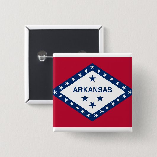Schaltfläche mit der Flagge von Arkansas Button (Vorne & Hinten)