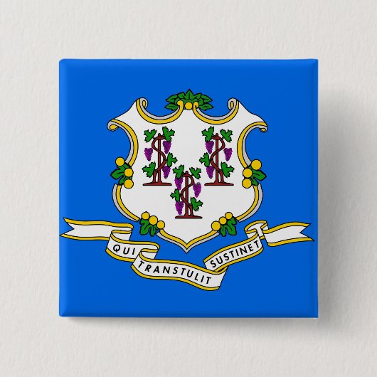 Schaltfläche mit der Flagge von Connecticut Button (Vorderseite)