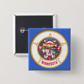 Schaltfläche mit der Flagge von Minnesota Button (Vorne & Hinten)